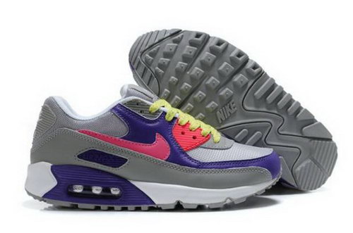 Nike Air Max 90 Womens Shoes Cool Grey Club Purple Pink Volt Netherlands